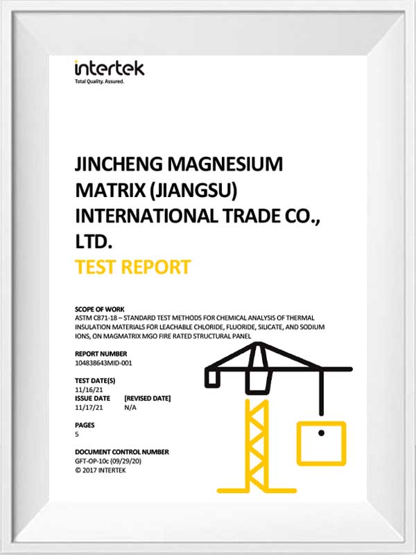 ASTM C871-18 Test Report